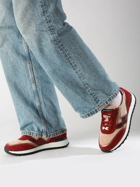 Sneakers En Cuir Nathan baume Rouge accessoires 242S0103 vue secondaire 1