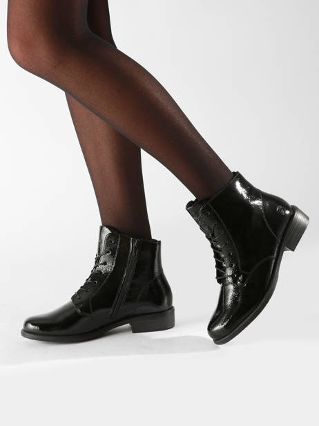 Bottines En Cuir Remonte Noir accessoires - D0F73-00 vue secondaire 1