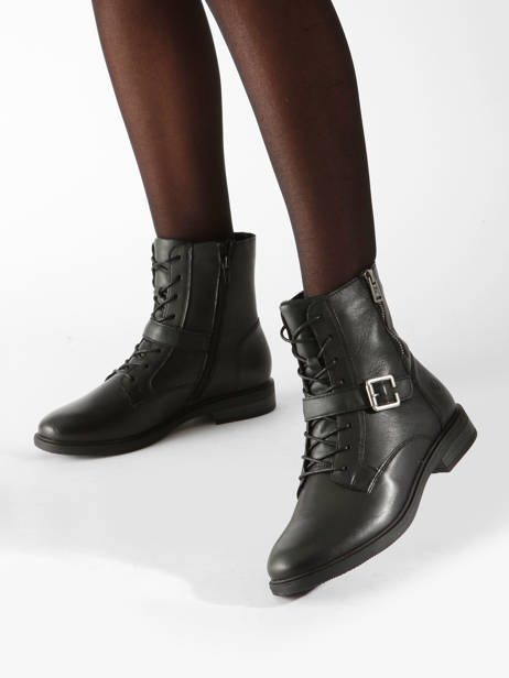 Bottines En Cuir Remonte Noir accessoires - D1U70-00 vue secondaire 1