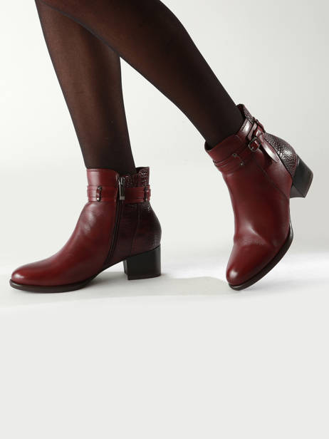 Bottines En Cuir Tamaris Rouge accessoires 43 vue secondaire 1