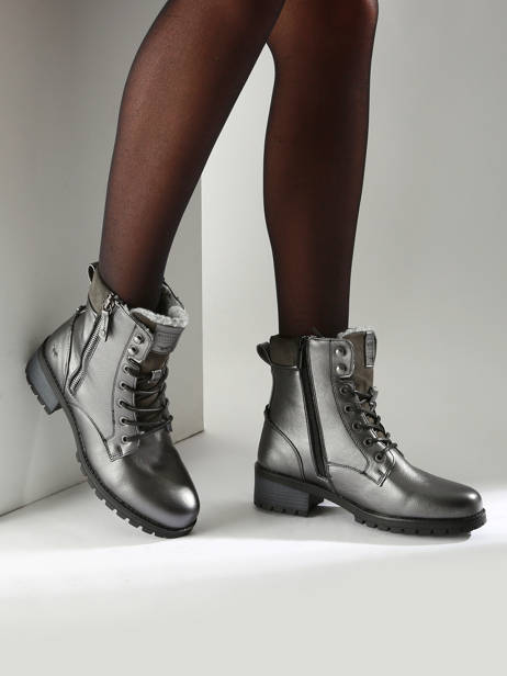 Bottines Mustang Gris accessoires 1435603 vue secondaire 1