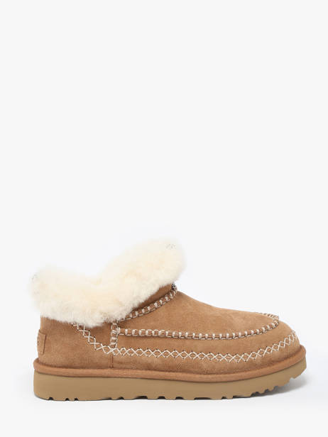 Boots Classic Ultra Mini Alpine En Cuir Ugg Beige accessoires 1158224