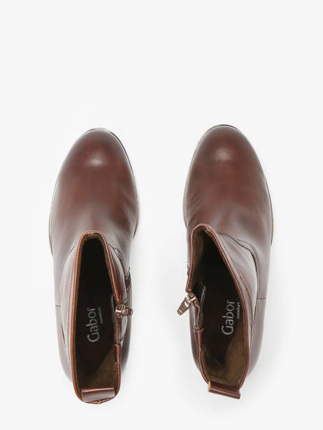 Bottines à Talon En Cuir Gabor Marron accessoires 55 vue secondaire 4