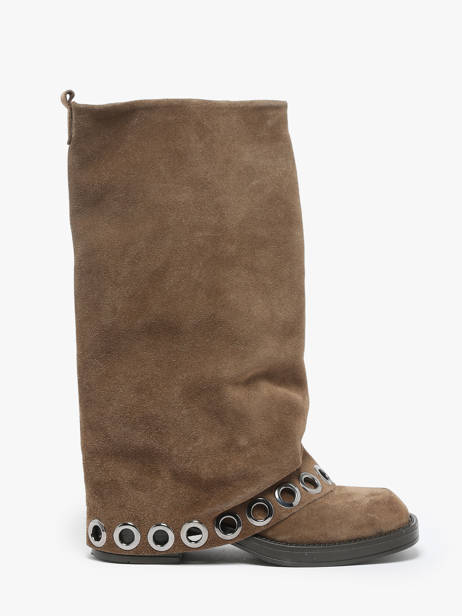 Bottes En Cuir N°6 Beige accessoires GE5
