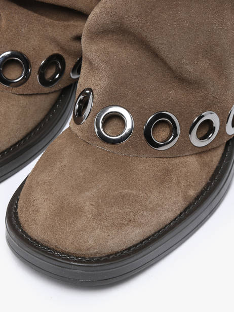 Bottes En Cuir N°6 Beige accessoires GE5 vue secondaire 4