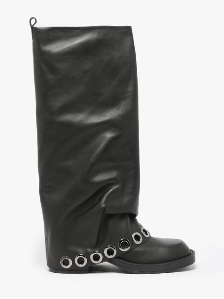 Bottes En Cuir N°6 Noir accessoires GE1