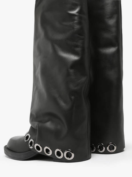 Bottes En Cuir N°6 Noir accessoires GE1 vue secondaire 3
