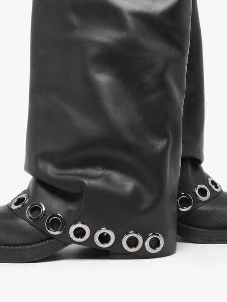 Bottes En Cuir N°6 Noir accessoires GE1 vue secondaire 4