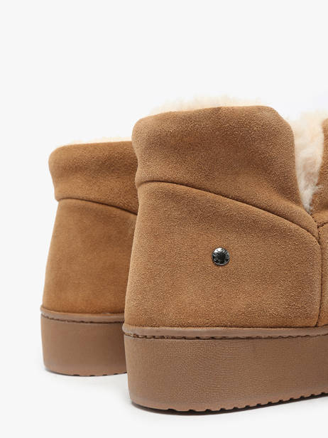 Chaussons Isotoner Marron accessoires 97425 vue secondaire 3