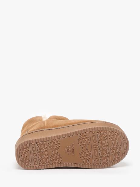 Chaussons Isotoner Marron accessoires 97425 vue secondaire 5
