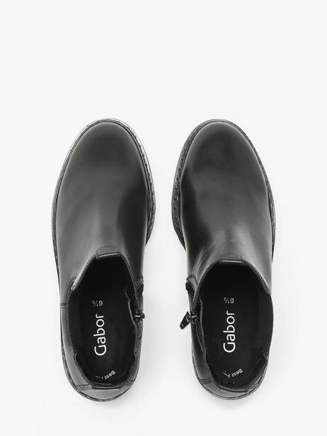 Chelsea Boots En Cuir Gabor Noir accessoires 47 vue secondaire 4