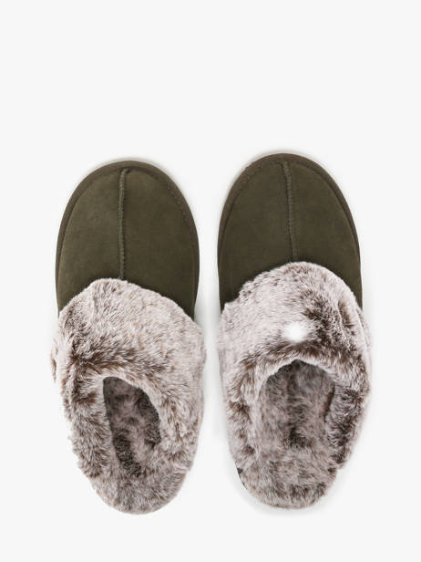 Chaussons Isotoner Vert accessoires 97282