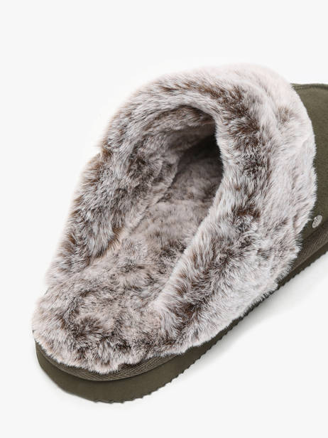 Chaussons Isotoner Vert accessoires 97282 vue secondaire 1