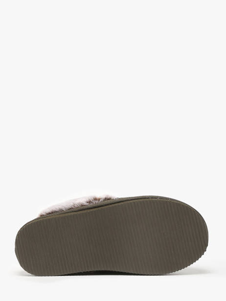 Chaussons Isotoner Vert accessoires 97282 vue secondaire 4