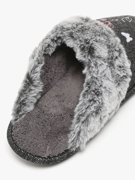 Chaussons Isotoner Gris accessoires 97418 vue secondaire 1