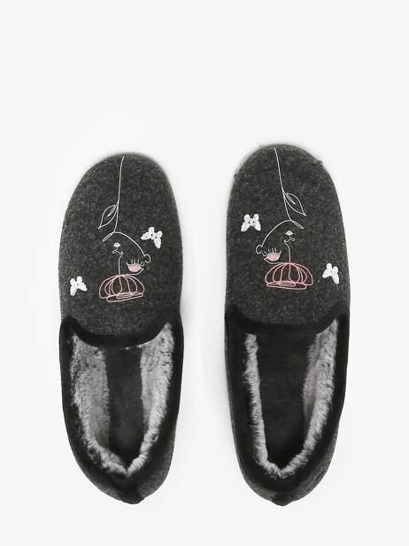 Chaussons Isotoner Gris accessoires 97426