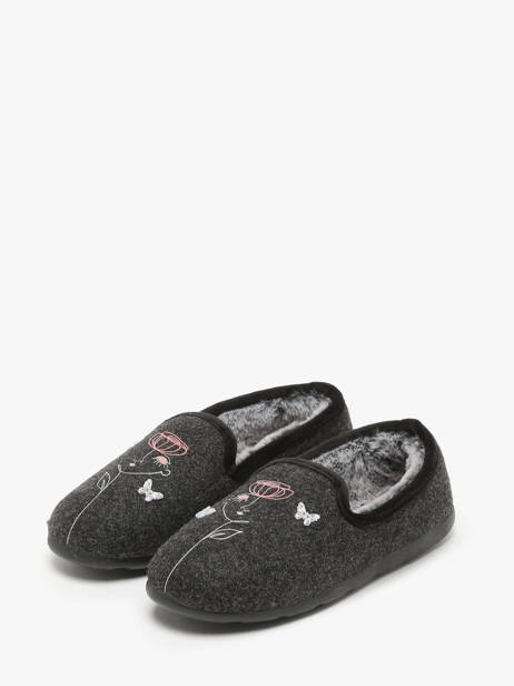 Chaussons Isotoner Gris accessoires 97426 vue secondaire 2