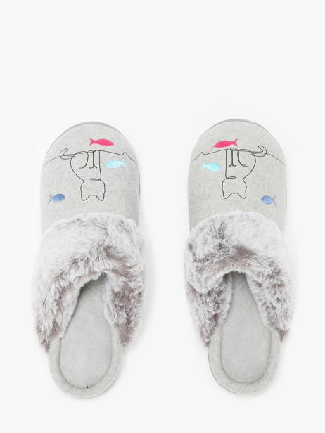 Chaussons Isotoner Gris accessoires 97416