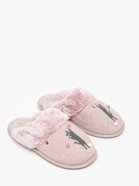 Chaussons Isotoner Rose accessoires 97357 vue secondaire 2