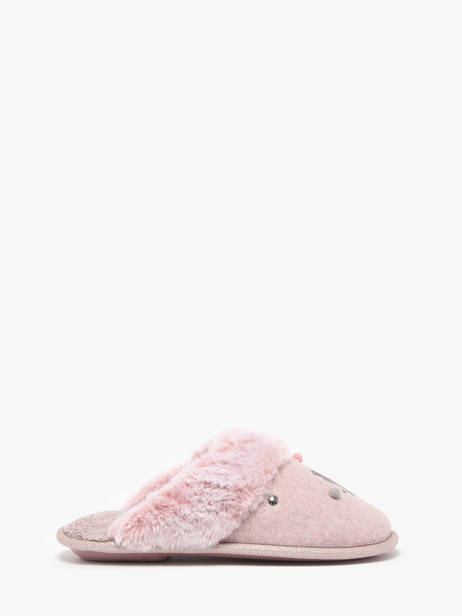 Chaussons Isotoner Rose accessoires 97357 vue secondaire 3