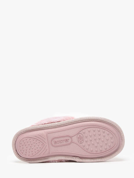 Chaussons Isotoner Rose accessoires 97357 vue secondaire 4