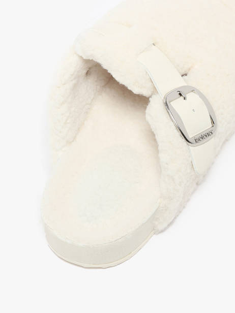 Chaussons Isotoner Blanc accessoires 97388 vue secondaire 2