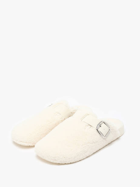 Chaussons Isotoner Blanc accessoires 97388 vue secondaire 3