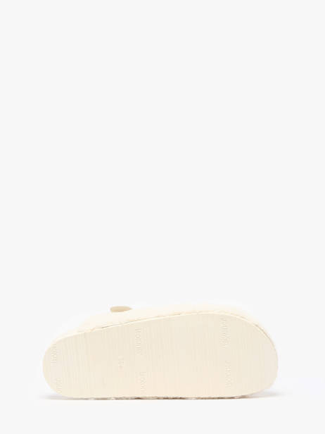 Chaussons Isotoner Blanc accessoires 97388 vue secondaire 5