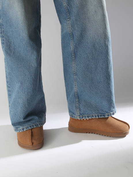 Chaussons Isotoner Marron accessoires 97424 vue secondaire 1