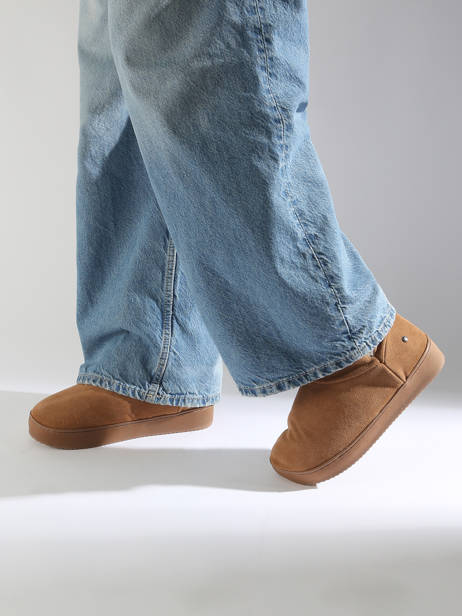 Chaussons Isotoner Marron accessoires 97425 vue secondaire 1