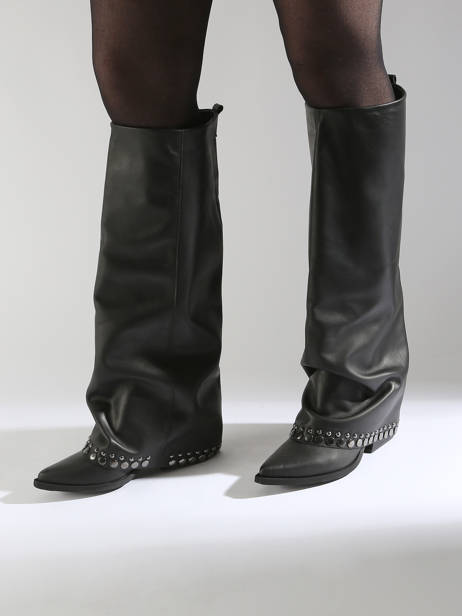 Bottes En Cuir N°6 Noir accessoires AN31 vue secondaire 1