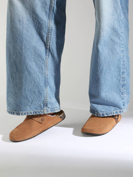 Chaussons En Cuir Isotoner Marron accessoires 94998 vue secondaire 1