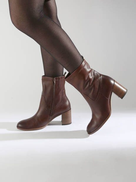 Bottines à Talon En Cuir Gabor Marron accessoires 55 vue secondaire 1