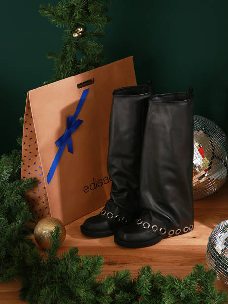 Bottes En Cuir N°6 Noir accessoires GE1 vue secondaire 6