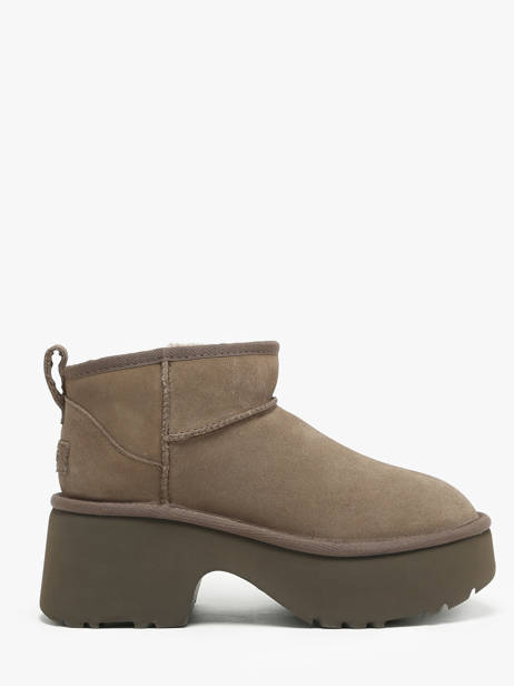 Boots Classic Ultra Mini Semelle Compensée En Cuir Ugg Marron accessoires 1158311