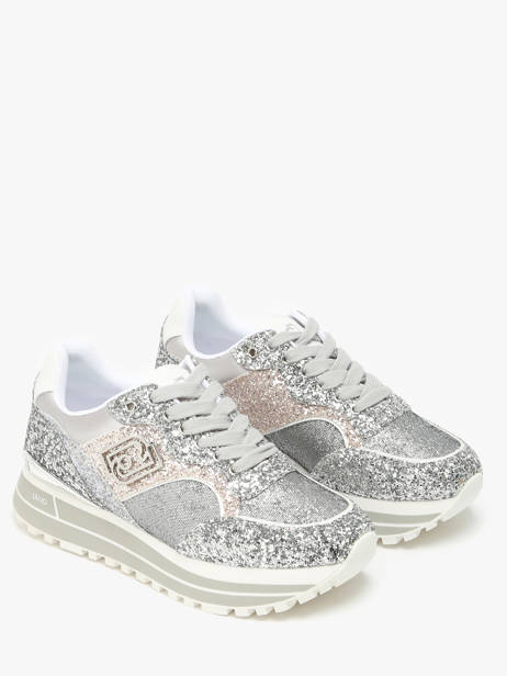 Sneakers Maxi Wonder 73 Liu jo Argent accessoires BA5015TX vue secondaire 2