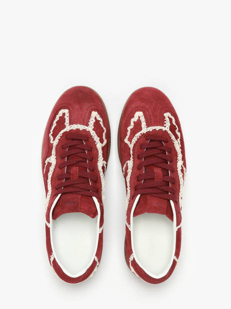 Sneakers Tb.490 Crochet Burgundy En Cuir Alohas Rouge accessoires 10082303 vue secondaire 4
