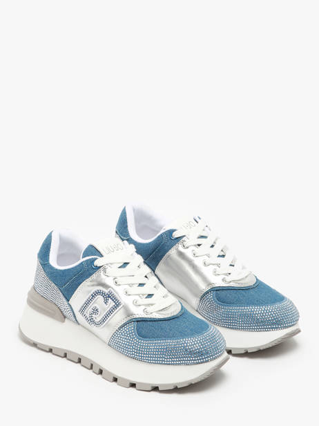 Sneakers Amazing 33 En Cuir Liu jo Bleu accessoires BA5051PX vue secondaire 2