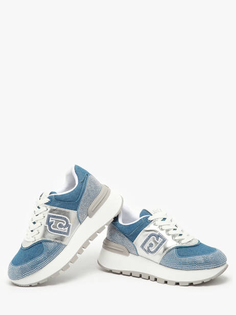 Sneakers Amazing 33 En Cuir Liu jo Bleu accessoires BA5051PX vue secondaire 3