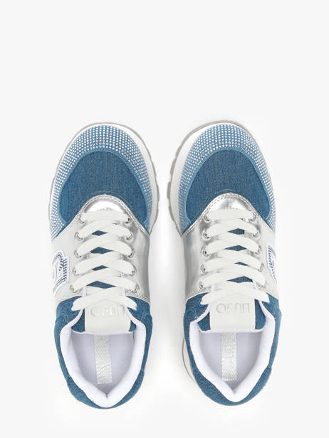 Sneakers Amazing 33 En Cuir Liu jo Bleu accessoires BA5051PX vue secondaire 4