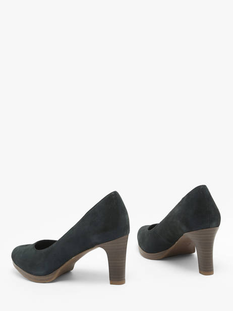 Escarpins En Cuir Tamaris Bleu accessoires 41 vue secondaire 3