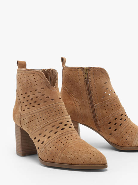 Bottines à Talon City En Cuir Alpe Marron accessoires 53851136 vue secondaire 2