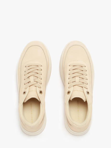 Sneakers En Cuir Tommy hilfiger Beige accessoires 8462ACJ vue secondaire 4