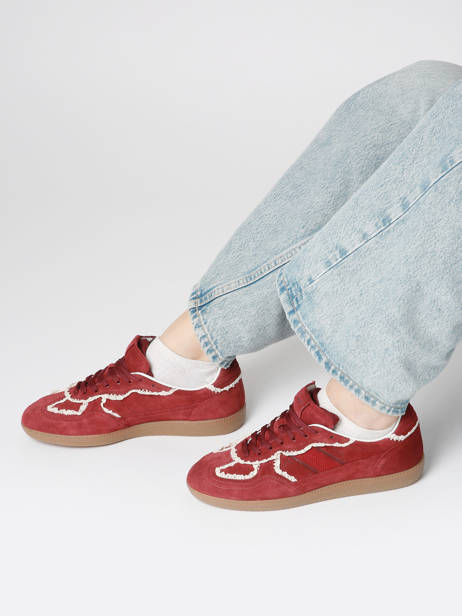 Sneakers Tb.490 Crochet Burgundy En Cuir Alohas Rouge accessoires 10082303 vue secondaire 1