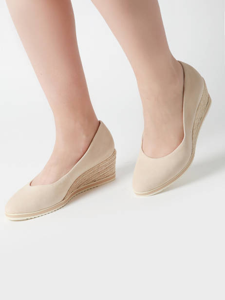 Escarpins En Cuir Tamaris Beige accessoires 42 vue secondaire 1
