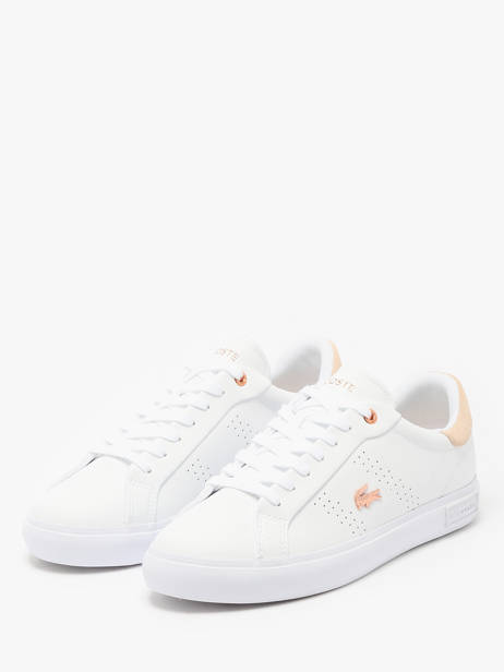 Sneakers Powercourt 2.0 En Cuir Lacoste Blanc accessoires 8SFA0003 vue secondaire 2