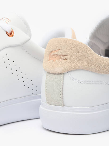 Sneakers Powercourt 2.0 En Cuir Lacoste Blanc accessoires 8SFA0003 vue secondaire 3