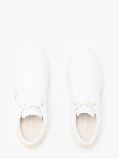 Sneakers Powercourt 2.0 En Cuir Lacoste Blanc accessoires 8SFA0003 vue secondaire 4