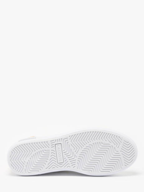 Sneakers Powercourt 2.0 En Cuir Lacoste Blanc accessoires 8SFA0003 vue secondaire 5