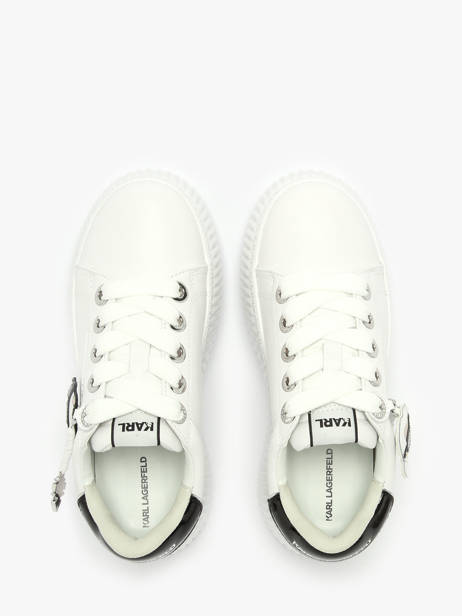 Sneakers Kreeper Low Nft Twin En Cuir Karl lagerfeld Blanc accessoires KL42376T vue secondaire 4